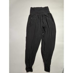 Athleta Studio Joggers Women's Size Small Black Boho Flowy Comfy Lounge SEE
